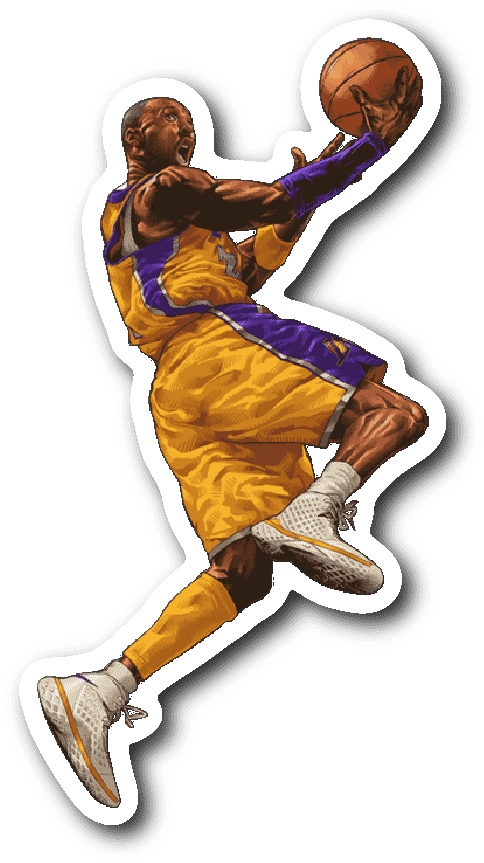 A Basketball Player In Yellow And Purple Uniform