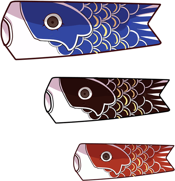 A Group Of Fish Shaped Objects