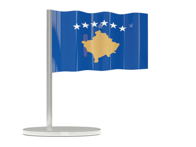 A Blue Flag With A Yellow Map And White Stars On It