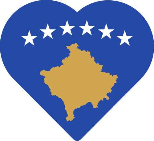 A Blue Heart With A Map And White Stars