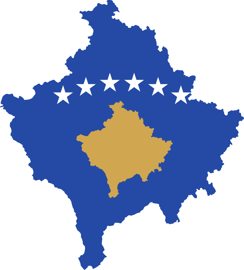 A Blue And Yellow Map With White Stars