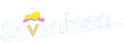 A White Text With Pink And Yellow Face