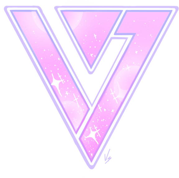 A Pink And White Letter V