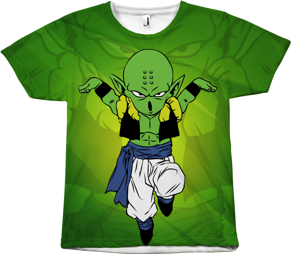 A Green T-shirt With A Cartoon Character On It