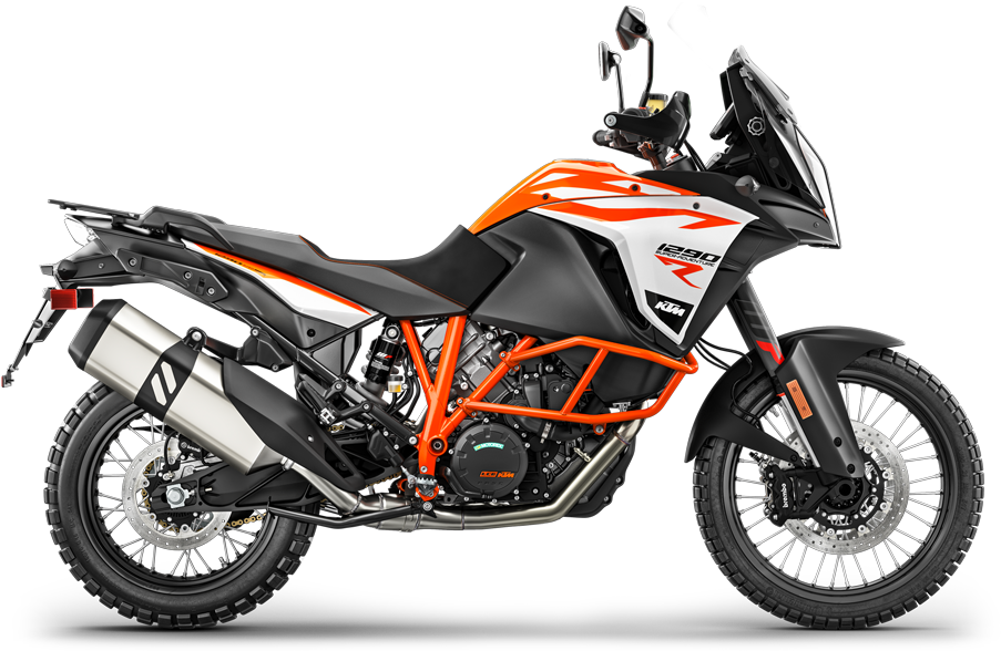 A Black And Orange Motorcycle
