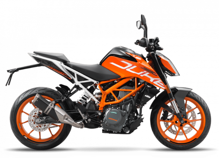 A Orange And Black Motorcycle