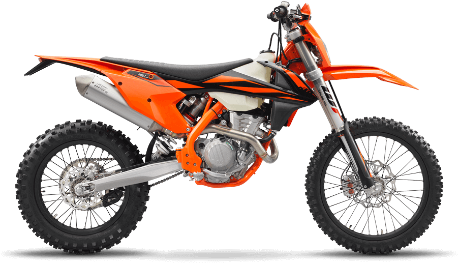 An Orange And White Dirt Bike