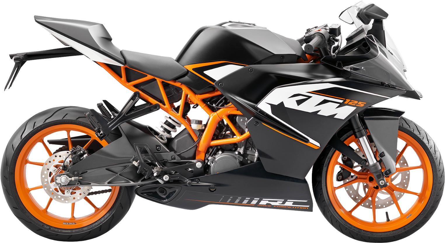 A Black And Orange Motorcycle