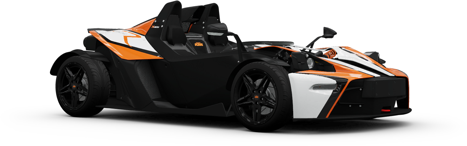A Black And Orange Race Car