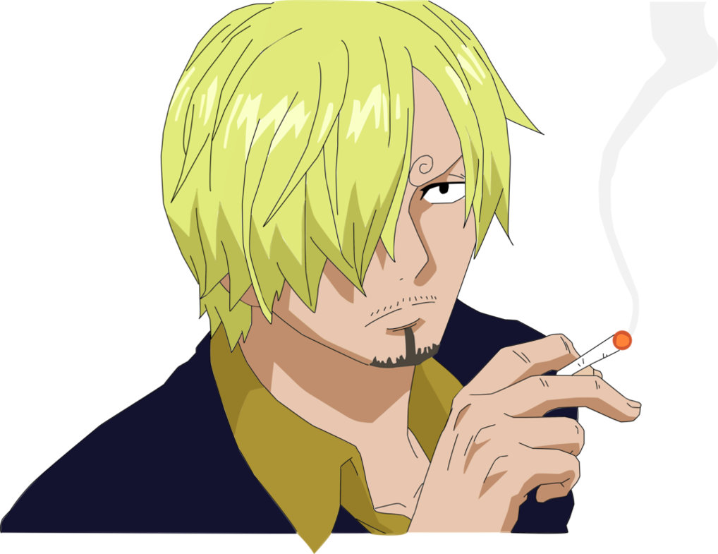A Cartoon Of A Man Smoking A Cigarette
