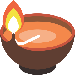 A Cartoon Of A Candle In A Bowl