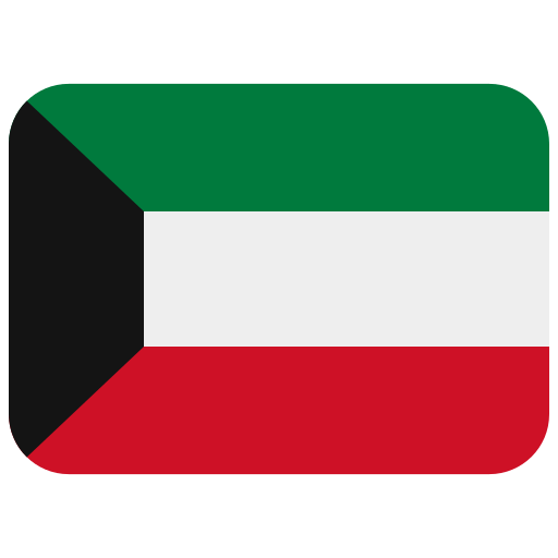 A Flag Of Kuwait With A Black Background