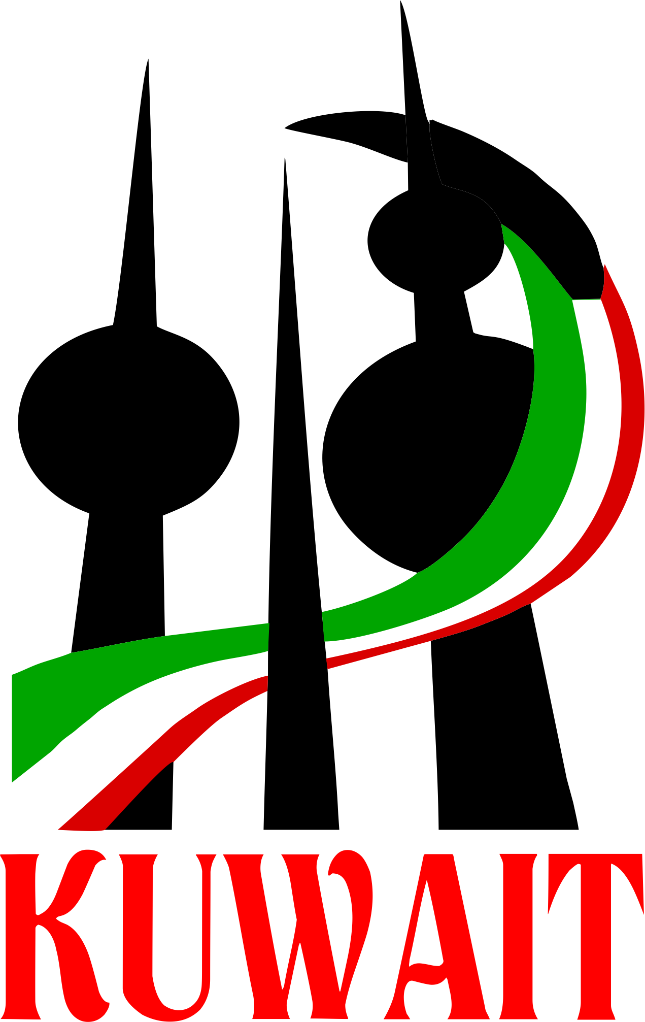 A Green White And Red Ribbon