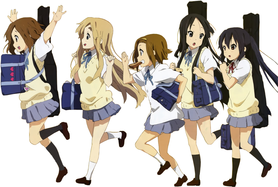 A Group Of Girls Running