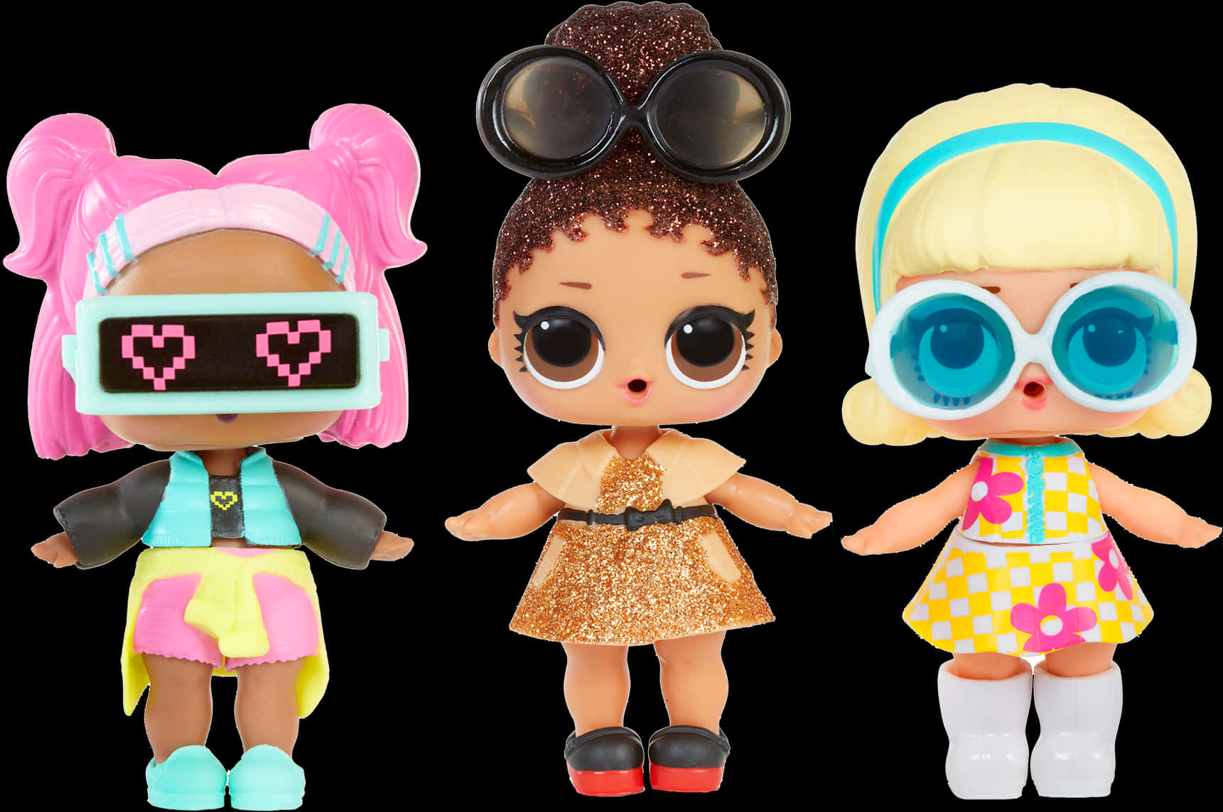 A Group Of Dolls With Different Outfits