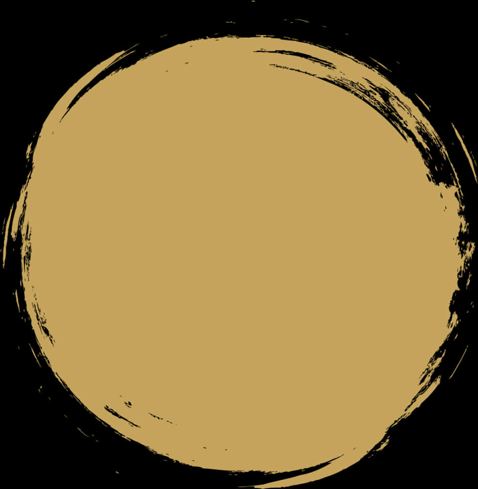 A Circle With A Black Background