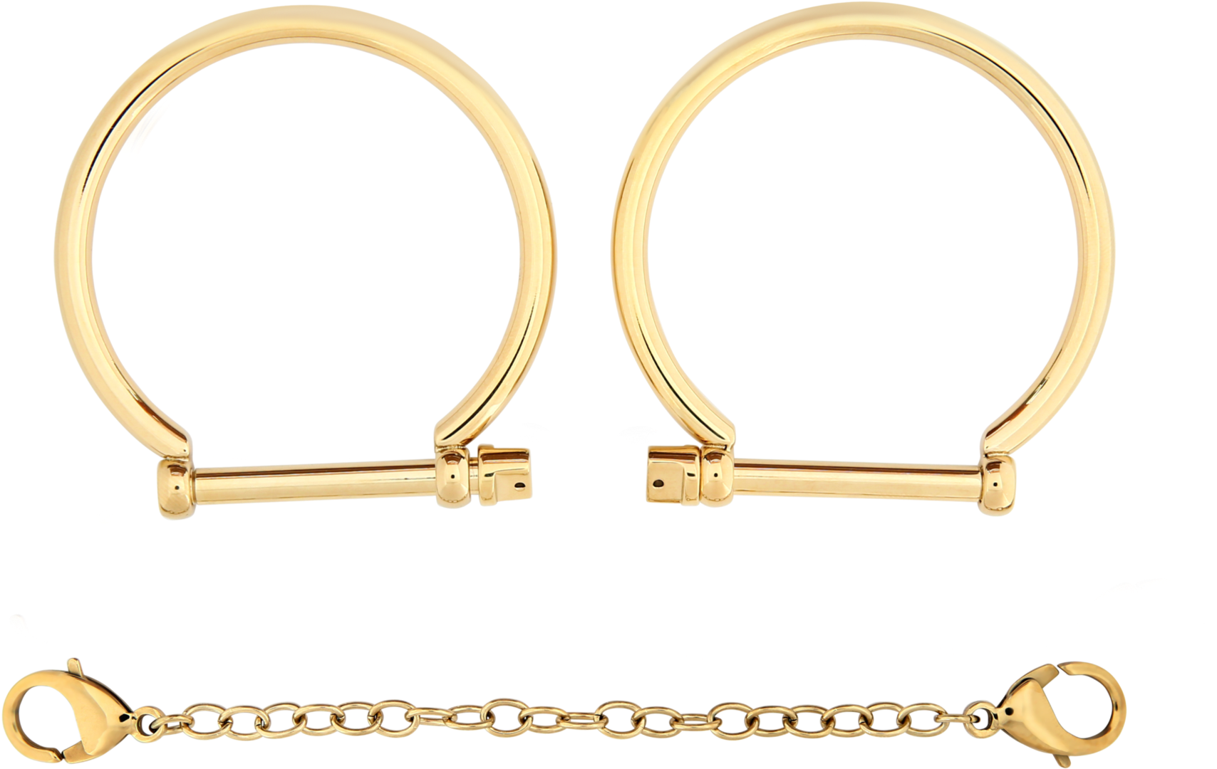 A Pair Of Gold Handcuffs