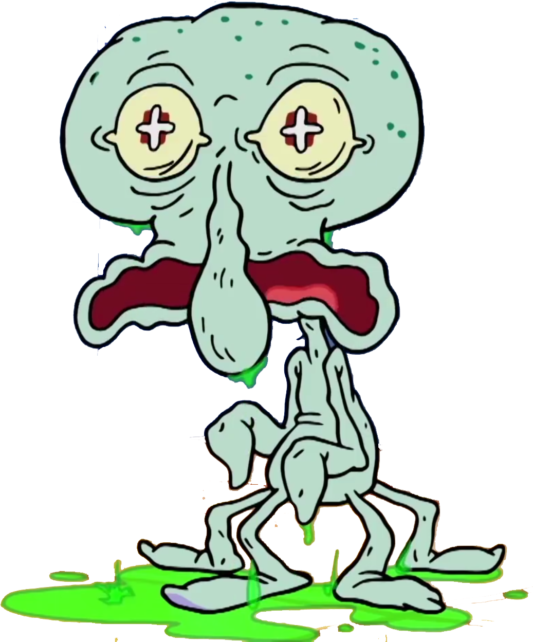 Cartoon Character With Green Liquid