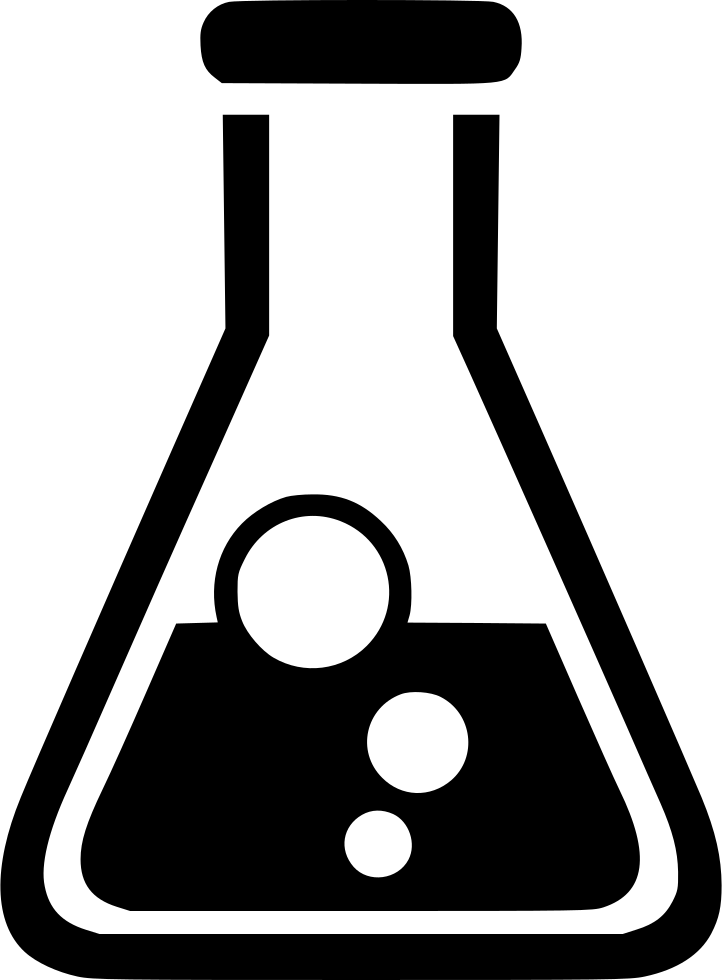 A Black And White Image Of A Beaker