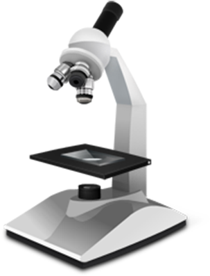A White Microscope With A Black Background