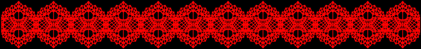 A Red Lace On A Black Background