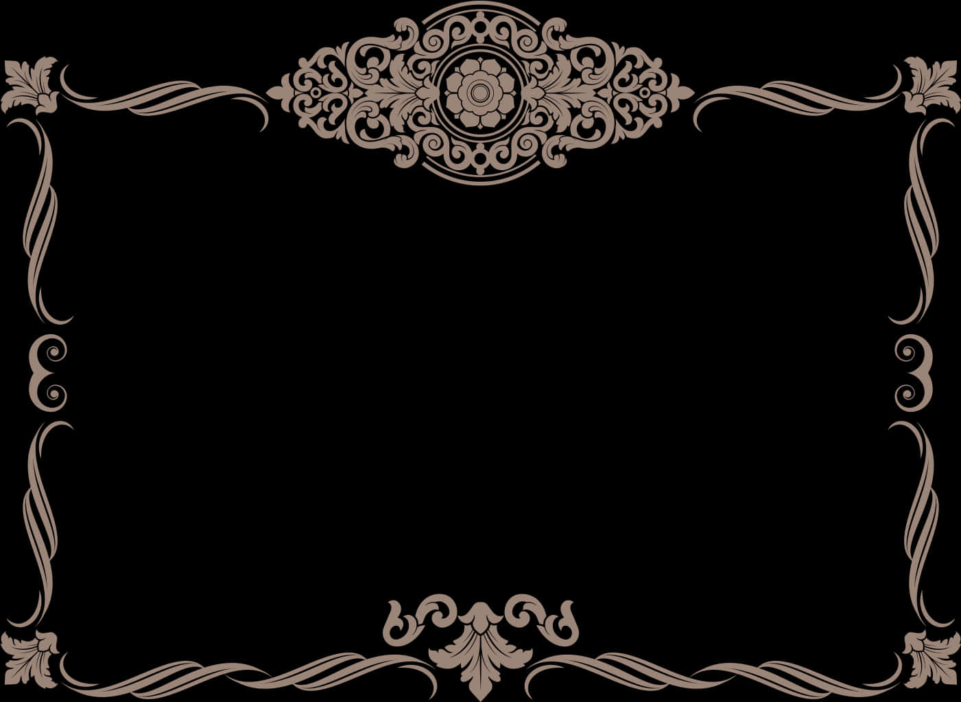 A Black And Brown Border With A Black Background