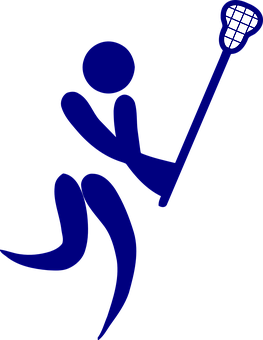 A Blue Figure With A Light Pole