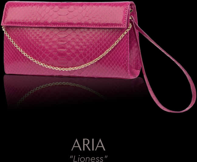 A Pink Purse With A Gold Chain
