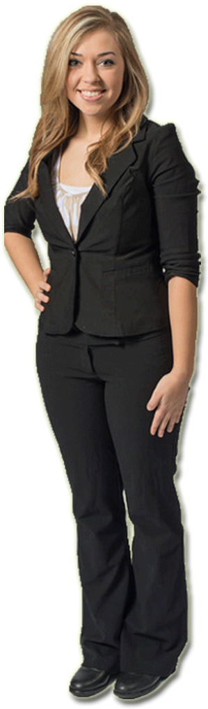 A Woman In A Black Suit