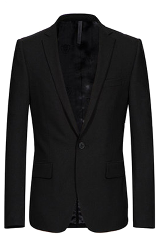 A Black Suit Jacket With Buttons