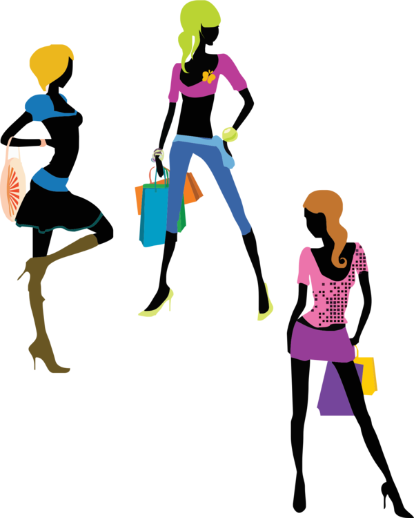 A Group Of Women With Bags