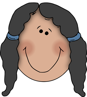 A Cartoon Of A Woman With Long Hair