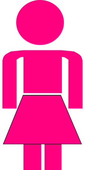 A Pink Figure With A Black Background