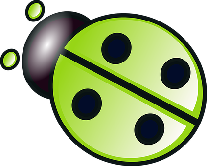 A Green And Black Ladybug Logo