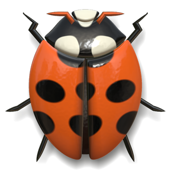 Orange Ladybug With Black Dots