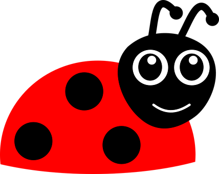 A Ladybug With Big Eyes And A Smiling Face