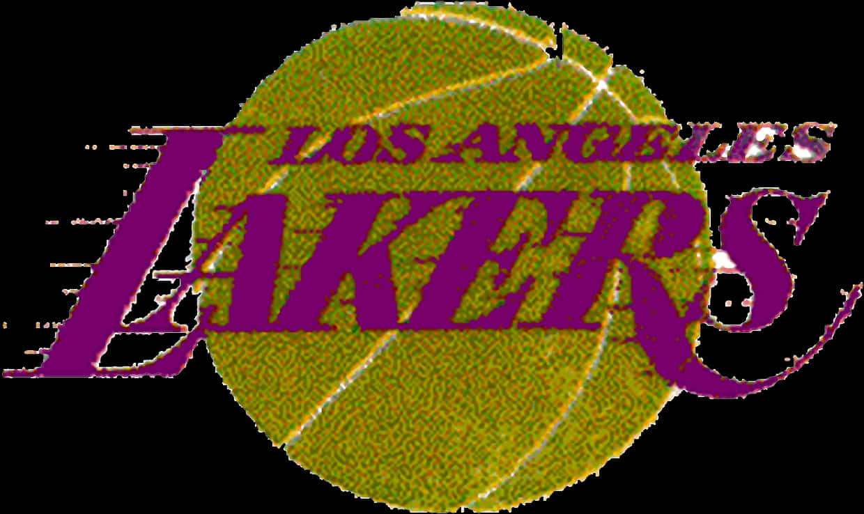 A Yellow And Green Ball With Purple Text