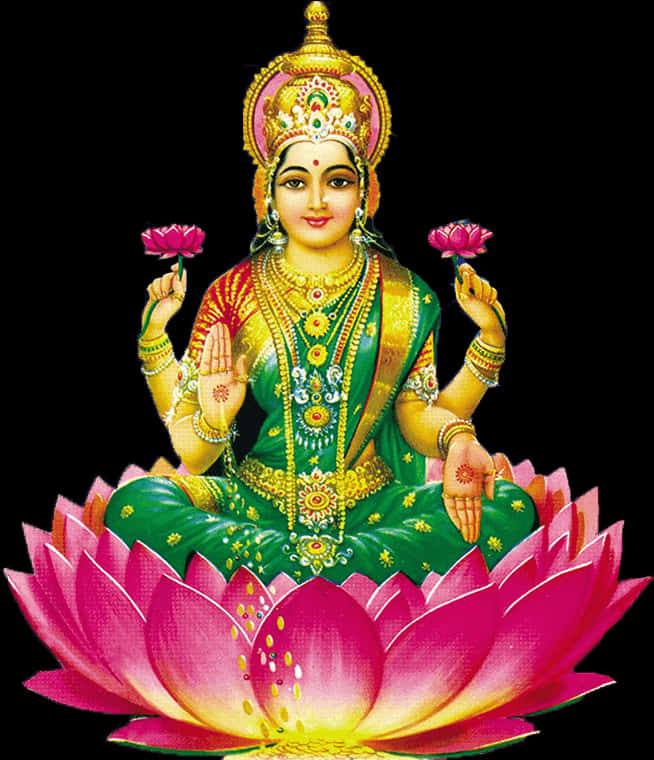 A Statue Of A Woman Sitting On A Lotus Flower