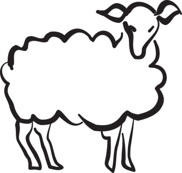 A Black Sheep With A Black Background