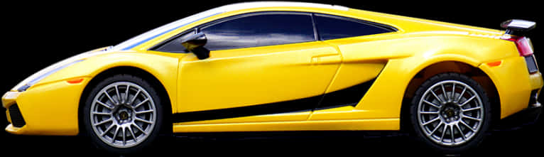 A Yellow Car With Black Stripes