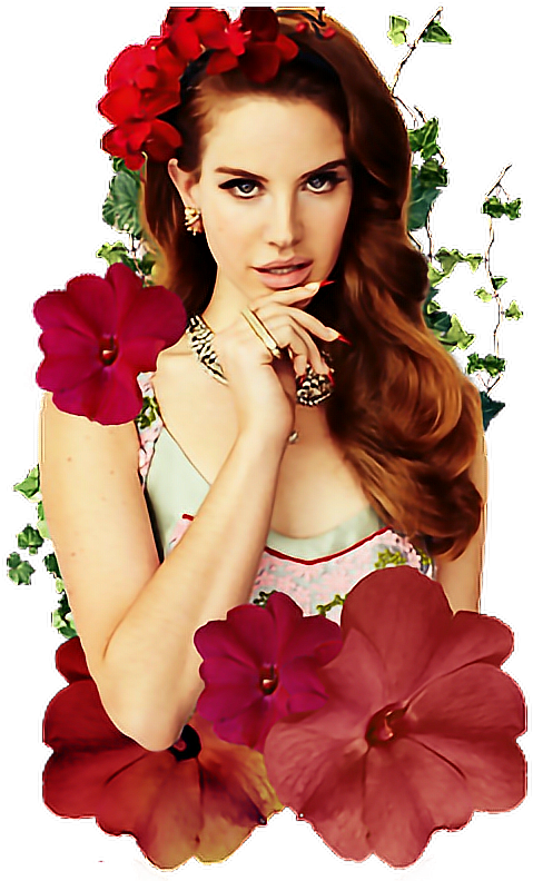 #lanadelrey #png #tumblr #flowers #girl - Lana Del Rey Png, Transparent Png