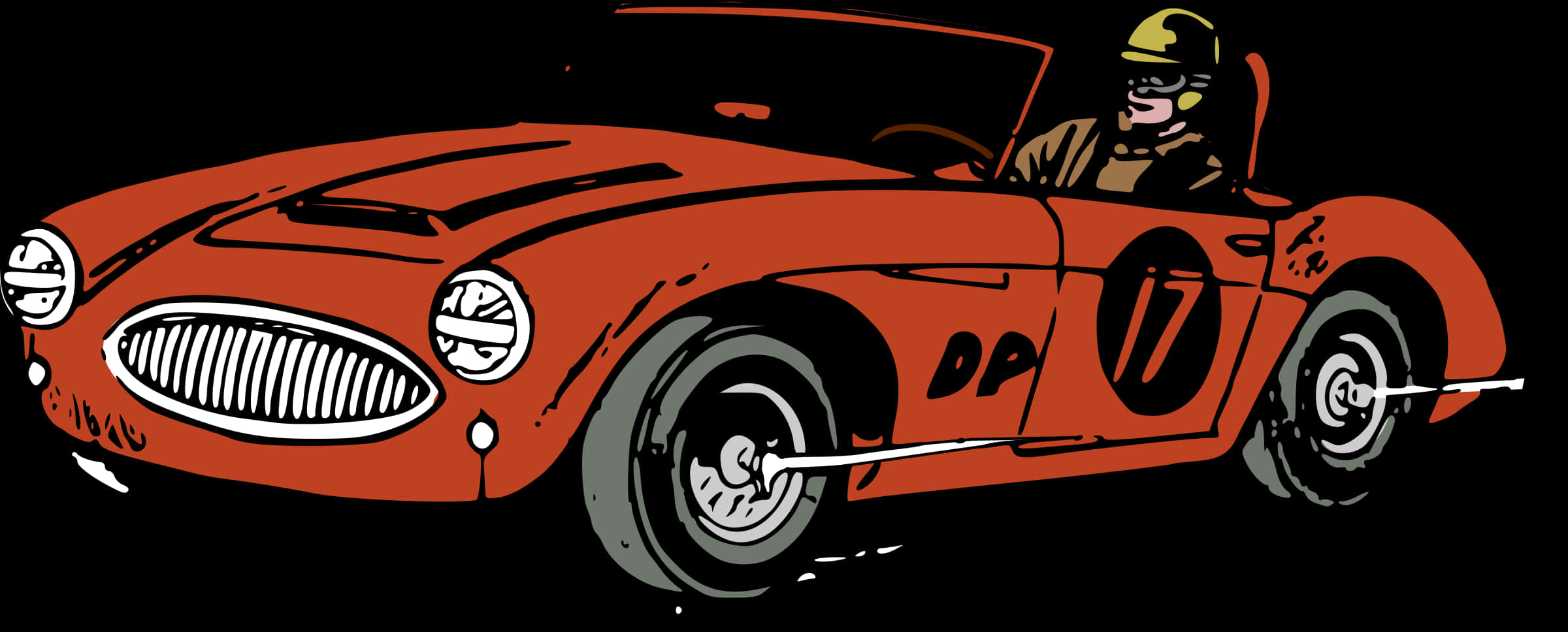 Land Car,cartoon,classic Car,coup�,race Car,antique - Race Car Moving Clipart, Hd Png Download