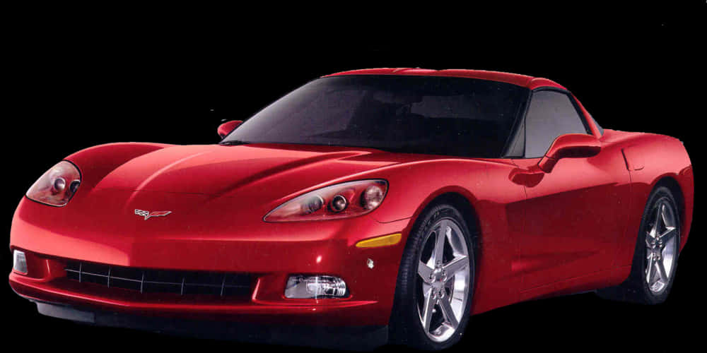 Land Vehicle,red,automotive Design,sports Car,hood,performance - 2005 Corvette Z06 Red, Hd Png Download