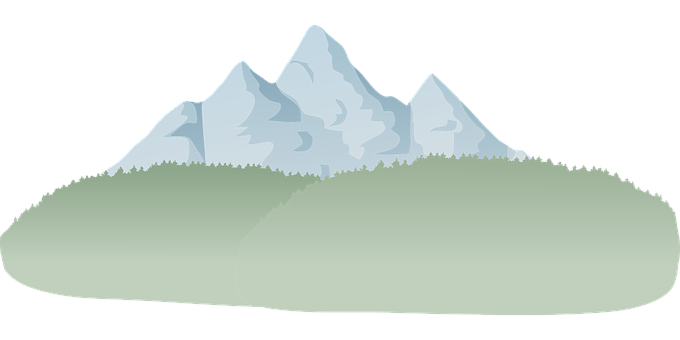 A Mountain With Trees And Grass