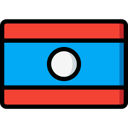 A Red Blue And White Rectangular Object With A Circle In The Middle
