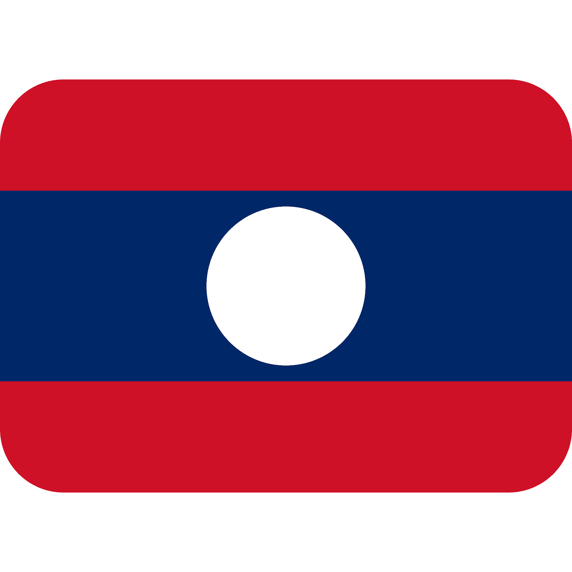 A Red Blue And White Flag With A White Circle