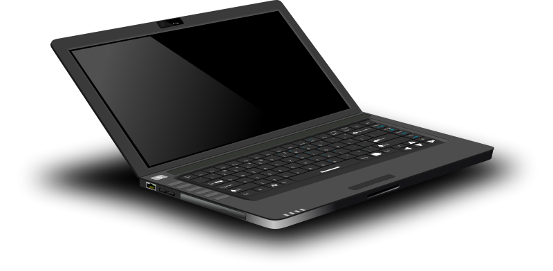 A Laptop With A Black Screen