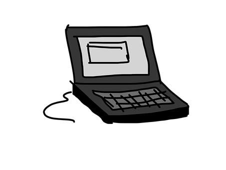 Black Laptop Drawing