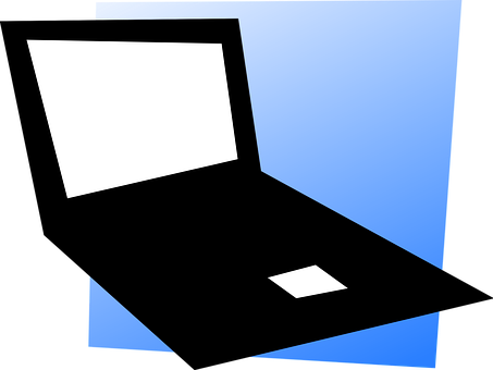 A Black And White Laptop