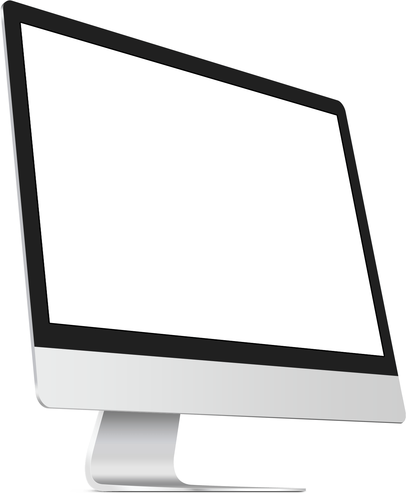 A Computer Monitor With A White Screen